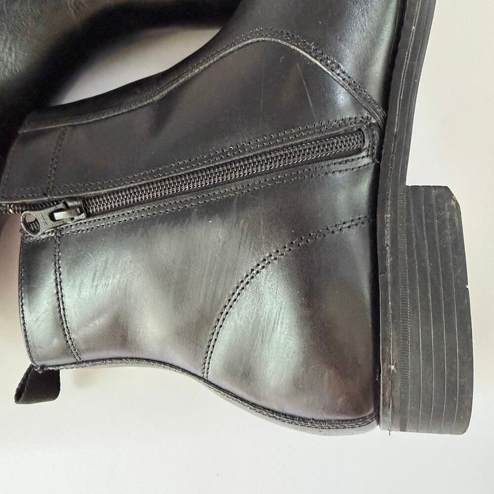 Johnston & Murphy Men’s Black Leather Ankle Boots Side Zip Dress Size 13 - Picture 6 of 11